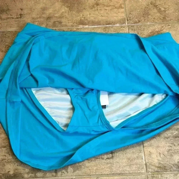 Lands’ End Bikini Bottom Skirt with UPF 50, Scuba Blue, size 14 - Picture 8 of 8